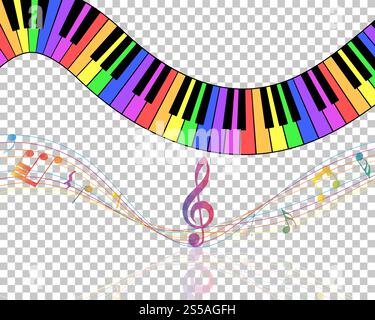 Noten Hintergrund. Transparency Raster Design. Vector Illustration. Stock Vektor