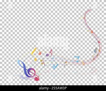 Noten Hintergrund. Transparency Raster Design. Vector Illustration. Stock Vektor