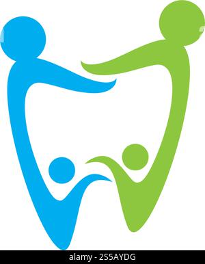 Zahnmedizinische logo Template Vector Illustration Icon Design Stock Vektor