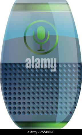 Symbol für AI Smart Speaker. Zeichentrick des intelligenten Ai-Lautsprecher-Vektorsymbols für Webdesign isoliert auf weißem Hintergrund. KI Smart Speaker Symbol, Cartoon Stil Stock Vektor