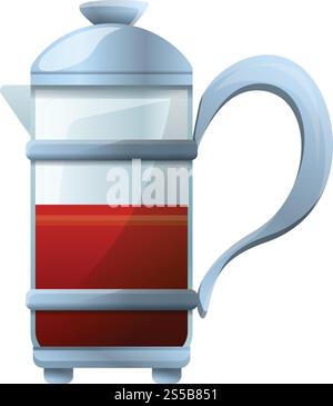 Drücken Sie das Symbol für Französisch. Cartoon des französischen Pressesektorsymbols für Webdesign isoliert auf weißem Hintergrund. Französische Presse-Ikone, Cartoon-Stil Stock Vektor