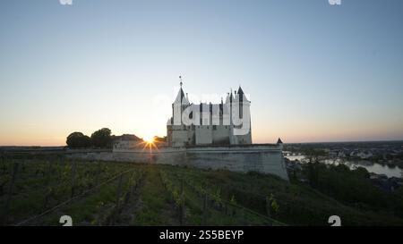 Saumur (Nordwestfrankreich): Die Burg „château de Saumur“ Stockfoto