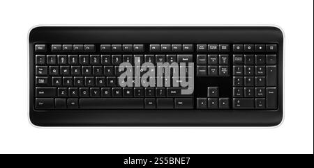 Computertastatur isoliert auf weiß. Computertastatur Stockfoto