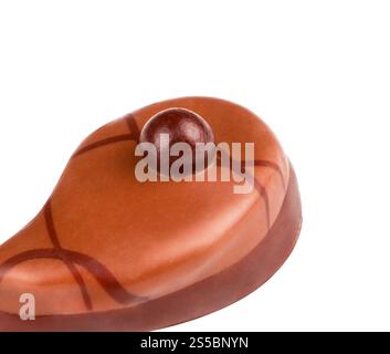 Chocolate candie Nahaufnahme isoliert auf weißem Hintergrund. Nahaufnahme von Chocolate candie Stockfoto