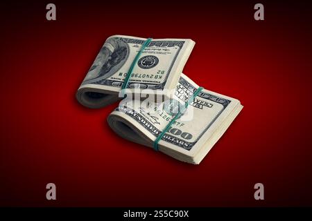 Leerer Bilderrahmen mit freiem Platz im Inneren, isoliert auf Weiß Stockfoto