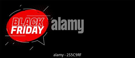 Schwarzes freitag-Callout-Banner im memphis-Stil Stockfoto
