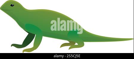 Iguana-Echsensymbol. Cartoon des Leguan-Echsenvektorsymbols für Webdesign isoliert auf weißem Hintergrund. Iguana-Echsen-Ikone, Cartoon-Stil Stock Vektor
