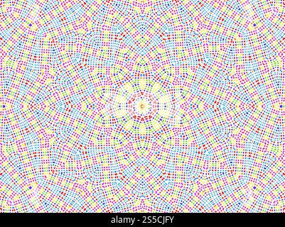 Abstrakter Hintergrund mit farbenfrohem konzentrischem Muster Stockfoto