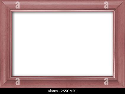 Leerer Bilderrahmen mit freiem Platz im Inneren, isoliert auf Weiß Stockfoto
