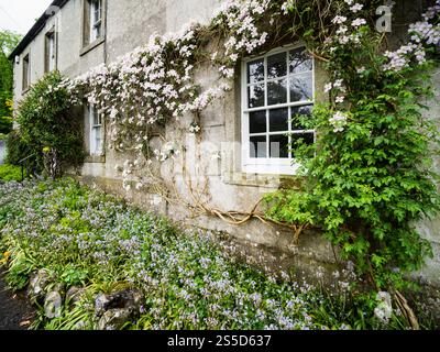 Ribblesdale, Yorkshire, Großbritannien - Ingleborough Cave, Spaziergang vom Dorf Clapham, Landschaft wird als Ingleborough Estate Nature Trail verwaltet. Ferienhaus in Clapham. Stockfoto