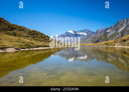 Nagelsee, Lac du Clou, in den Pralognan-Bergen, den französischen alpen. Nagelsee, Lac du Clou, in Pralognan, französische alpen Stockfoto