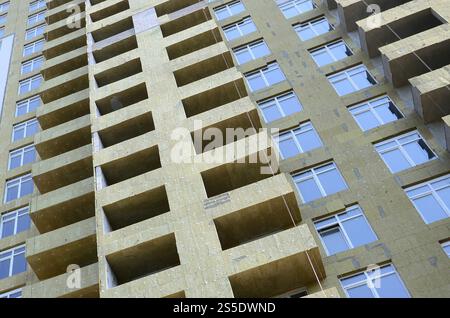 Neue City Residential multi store Appartement hohe Gebäude Haus Fassade im Bau Stockfoto