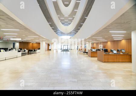 Blick auf die Eingangshalle der Universitätsbibliothek von Helsinki, Finnland Stockfoto