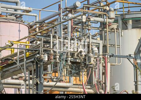 Chemiewerk, Kasteler Straße, Schierstein, Wiesbaden, Hessen, Deutschland Stockfoto