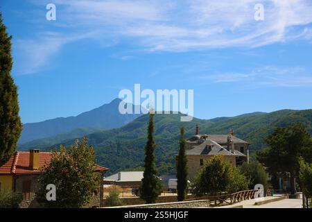 Gebäude in Karyes Mount Athos Griechenland Stockfoto