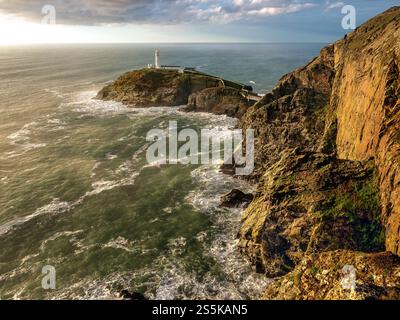 South Stack, in der Nähe von Holyhead auf Ynys Cybi (Heilige Insel) Stockfoto