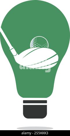 Golfschlägerförmiges Logo. Golfclub-Inspiration-Logo. Creative Golf Ideas Schild. Stock Vektor