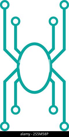 Spider Technology Logo-Vektor Stock Vektor