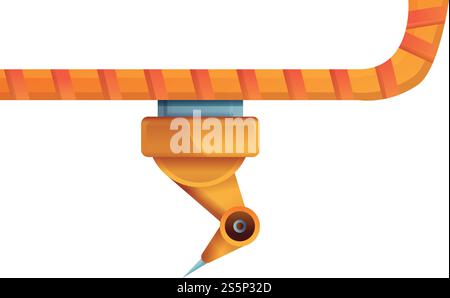 Symbol für Roboterbaugruppe. Cartoon des Roboterbaugruppenvektorsymbols für Webdesign isoliert auf weißem Hintergrund. Roboter-Montagelinie-Symbol, Cartoon-Stil Stock Vektor