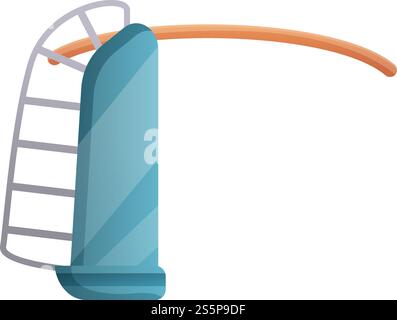 Plattformtauchbrett Symbol. Cartoon des Plattform-Sprungbrett-Vektor-Icons für Web-Design isoliert auf weißem Hintergrund. Plattformtauchbrett-Symbol, Cartoon-Stil Stock Vektor