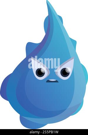 Blaues Keimsymbol im Labor. Karikatur des blauen Labors Keimvektorsymbol für Webdesign isoliert auf weißem Hintergrund. Blaues Labor-Keimsymbol, Cartoon-Stil Stock Vektor