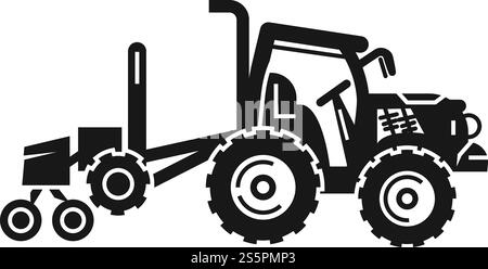 Symbol für Traktorwerkstechnologie. Einfache Illustration des Vektorsymbols der Traktoranlagentechnologie für Webdesign isoliert auf weißem Hintergrund. Symbol für Traktorwerkstechnologie, einfacher Stil Stock Vektor