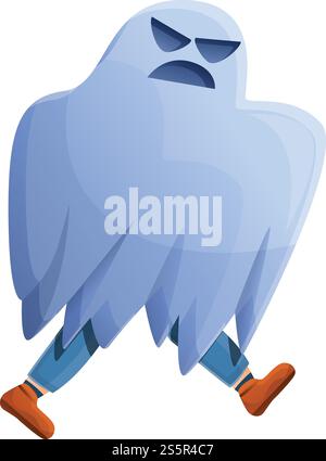 Symbol für Geistersuche. Zeichentrick des Geisterquest-Vektorsymbols für Webdesign isoliert auf weißem Hintergrund. Geisterquest-Symbol, Cartoon-Stil Stock Vektor