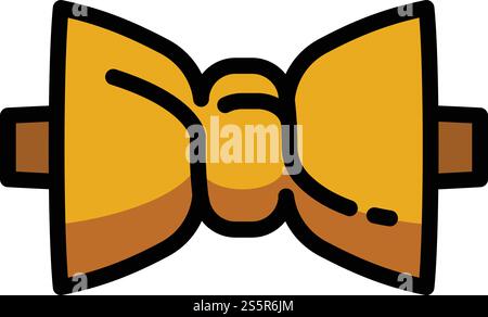 Braune Schleife. Umrissbraune Schleife Vektor-Symbol für Webdesign isoliert auf weißem Hintergrund. Braune Schleife, Outline-Stil Stock Vektor