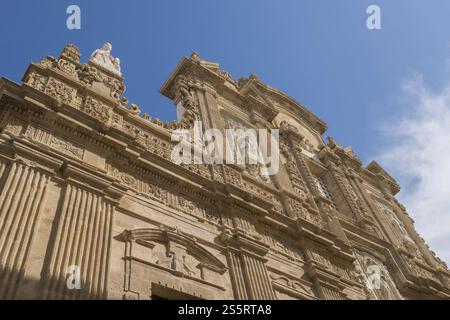 Fassade der Kathedrale von Sant'Agata in Gallipoli, historisches Zentrum, Gallipoli, Salento, Apulien, Italien, Europa Stockfoto