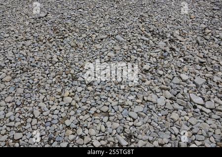 Textur von vielen Schotter. Stein ist eine solide Basis für Stiftung Stockfoto