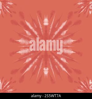 Stoff Tie Dye Gestreifte Muster Tinte Hintergrund Böhmische Spirale. Hippie Dye Draw Tiedye Swirl Shibori Tie Dye abstraktes Batik nahtloses Muster trendy Stockfoto