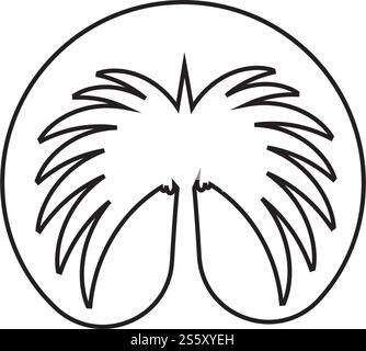 Datumsbaum Symbol Vektor-Illustration Design Logo-Vorlage Stock Vektor