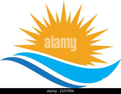 Vorlage für Symbole für Sun-Logo-Vektorgrafik Stock Vektor