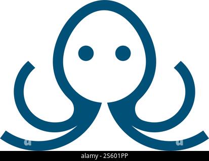 Octopus Logo Ilustration Vektor-Vorlage Stock Vektor
