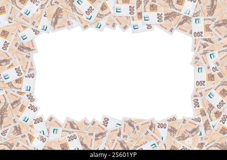 Tschechische Republik 200 Korun 1998 Banknotenschein Nahaufnahme Rechnungsmuster. 200 CRONES. Tschechische Republik 200 Korun 1998 Banknotenschein Nahaufnahme Rechnungsmuster Stockfoto