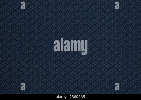Marineblauer Stoff mit abstraktem Muster, Hintergrund oder Textur Stockfoto