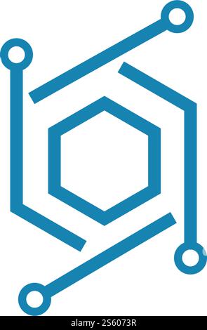 Vektorvorlage für das Logo der Schaltungstechnik Stock Vektor