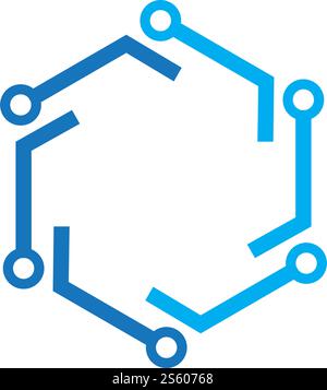 Vektorvorlage für das Logo der Schaltungstechnik Stock Vektor