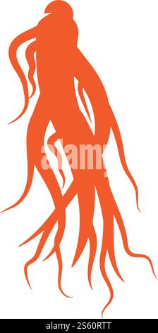 Ginseng Icon Vector Illustration Design Logo-Vorlage Stock Vektor