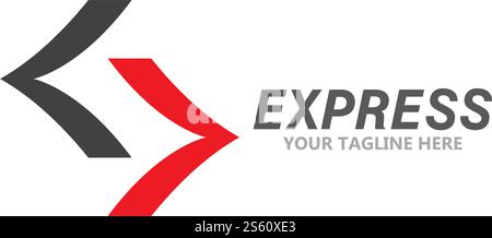 Express-Logo-Vektor-Ilustrationsvektorvorlage Stock Vektor