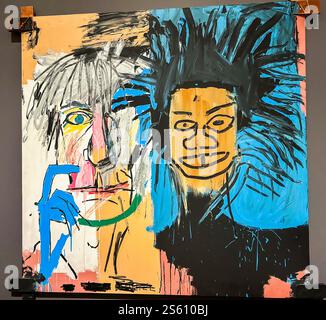 Paris, Frankreich, Modern Paintings Art Exhibition, Selbstporträt, (Andy Warhol, Jean-Michel Basquiat), at (Fondation Louis Vuitton, LVMH) Stockfoto
