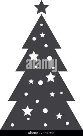 Weihnachtsbaum Logo ilustration Vektor-Design Stock Vektor
