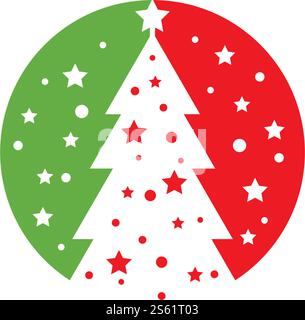 Weihnachtsbaum Logo ilustration Vektor-Design Stock Vektor