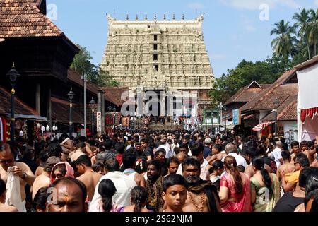Sri Padmanabhaswamy Tempel in Thiruvananthapuram, Kerala, Indien Stockfoto