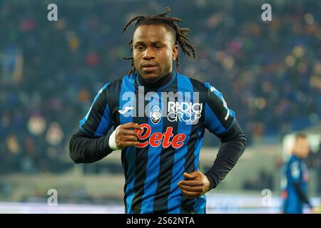 Bergamo, Italie. Januar 2025. Ademola Lookman (Atalanta BC) während des italienischen Meisterschaftsspiels Serie A zwischen Atalanta BC und Juventus FC am 14. Januar 2025 im Gewiss Stadium in Bergamo, Italien - Foto Morgese-Rossini/DPPI Credit: DPPI Media/Alamy Live News Stockfoto