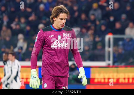 Bergamo, Italie. Januar 2025. Während der italienischen Meisterschaft Serie A Fußballspiel zwischen Atalanta BC und Juventus FC am 14. Januar 2025 im Gewiss Stadium in Bergamo, Italien - Foto Morgese-Rossini/DPPI Credit: DPPI Media/Alamy Live News Stockfoto