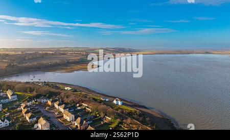 Montrose Angus Scotland mit Blick über das Becken an der Süd- und Ostküste Stockfoto