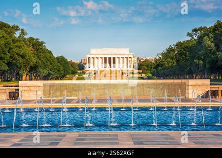 Washington DC, USA am Lincoln Memorial. Stockfoto