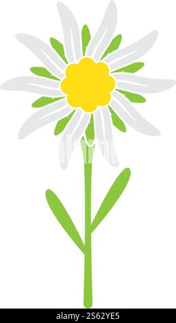 Vektor-Design mit Edelweiss Logo Stock Vektor
