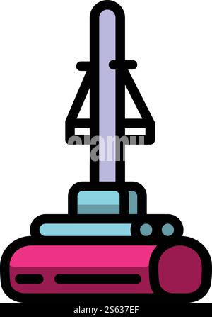Symbol für Schwammmopp. Umrissschwamm-Mopp-Vektor-Symbol für Webdesign isoliert auf weißem Hintergrund. Schwammmopp-Symbol, umrissener Stil Stock Vektor